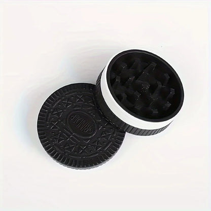 Black Color Cookie Shape Manual Spice Grinder – Portable 2.2-Inch Mill