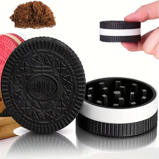 Cookie Shape Manual Spice Grinder – Portable 2.2-Inch Mill